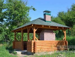 Из оциллиндрованого бревна