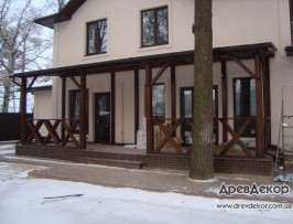 Навес из натурального дерева